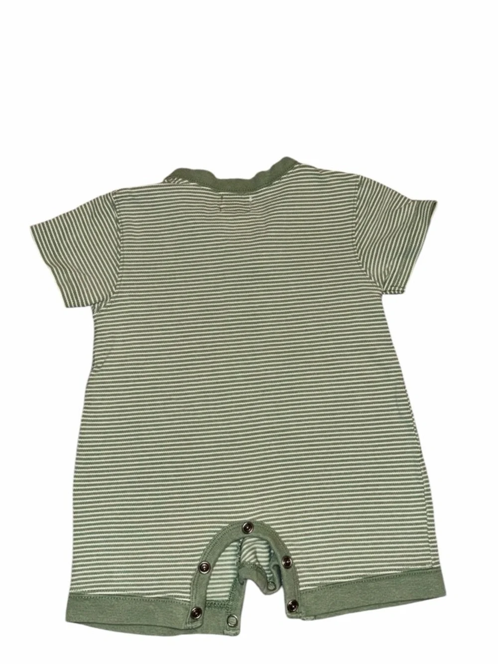 Baby Gap Green Stripe Cotton Onesie Shortie - Size 3-6 Mo